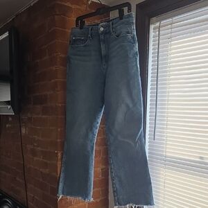 PAIGE Straight Leg Blue Jeans